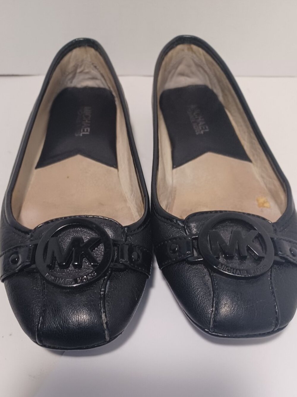 Michael Kors Fulton  Ballerina  Flats Black Leather Womens Sz 7M